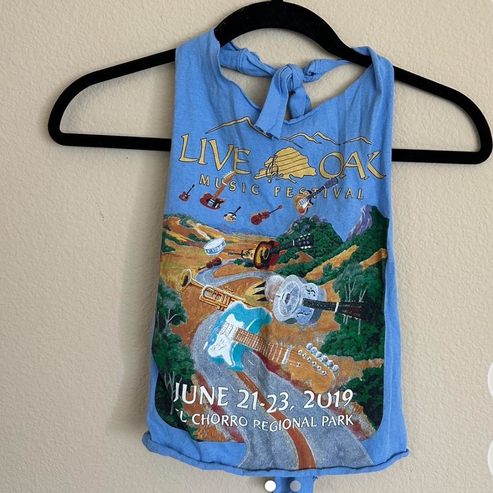 Upcycled halter tee
